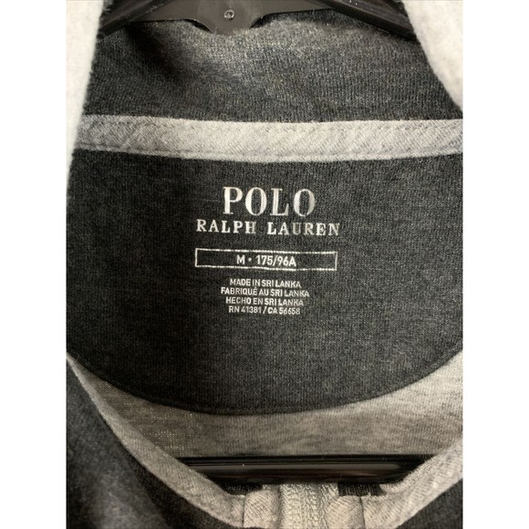 Polo Ralph Lauren Golf Sweater Mens Medium Gray Quarter Zip Logo Preppy Outdoor - Picture 2 of 10